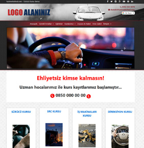 Sürücü Kursu Hazır Web Sitesi